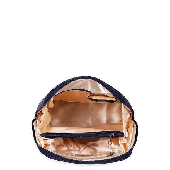 Ladies’ Blue Vegan Leather Backpack – Top Handle Daypack - Picture 5 of 10